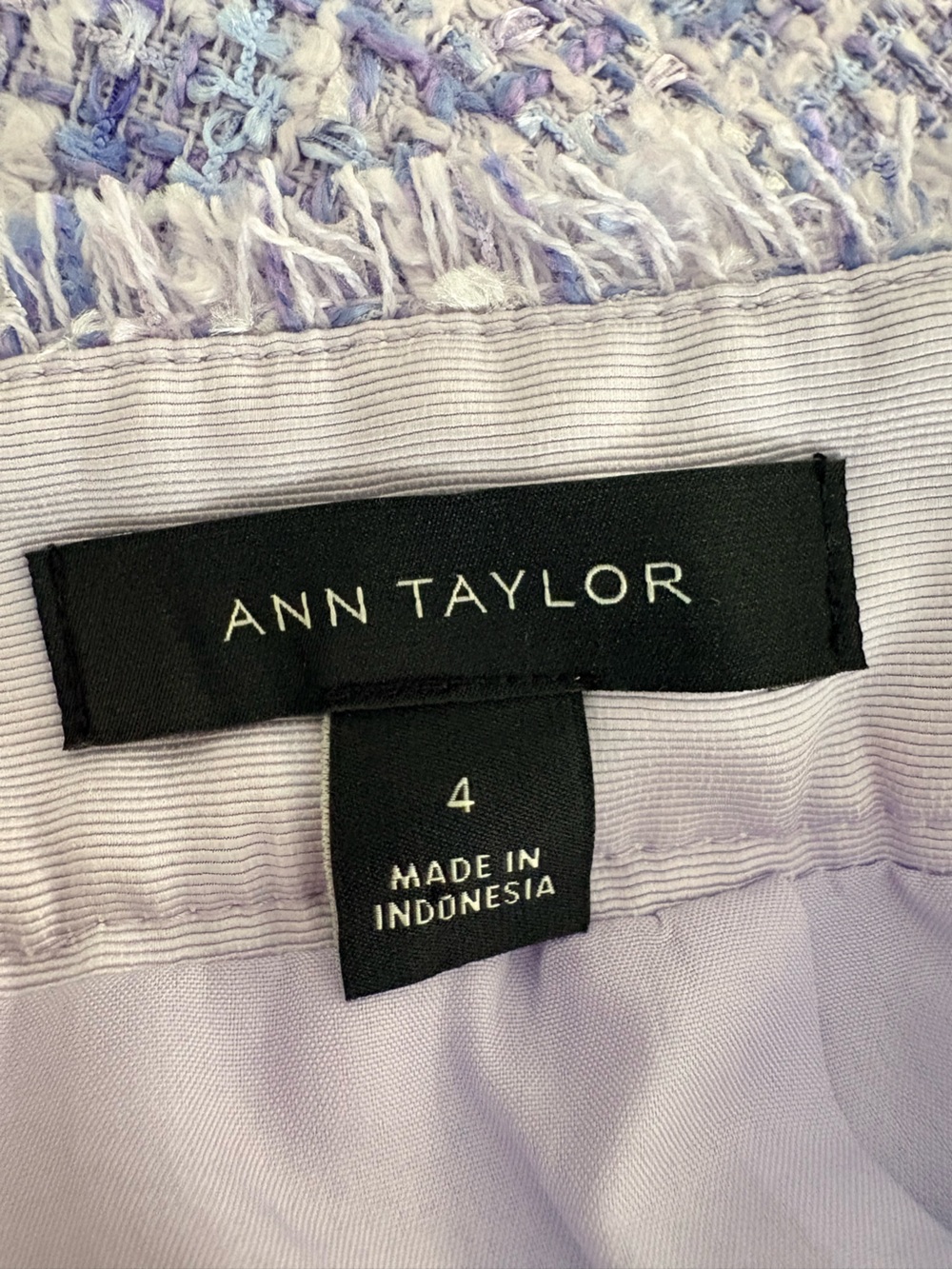 Ann Taylor Purple Tweed Skirt Suit Size XS/S - Picture 6 of 15